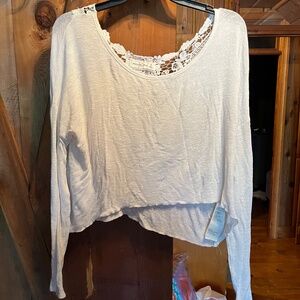 Abercrombie & Fitch white long sleeve top